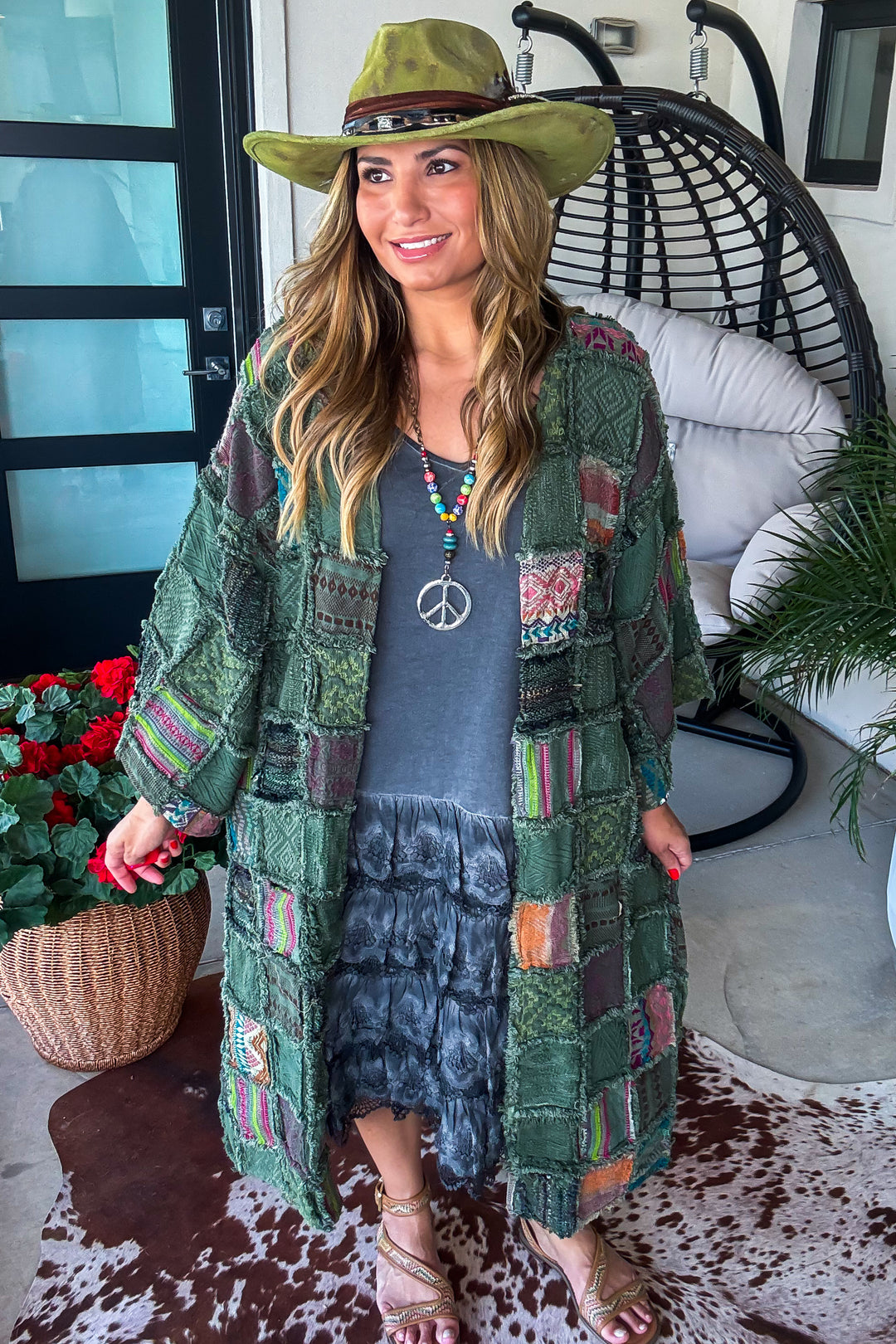 Patchwork of Many Colors Duster - 100% Cotton