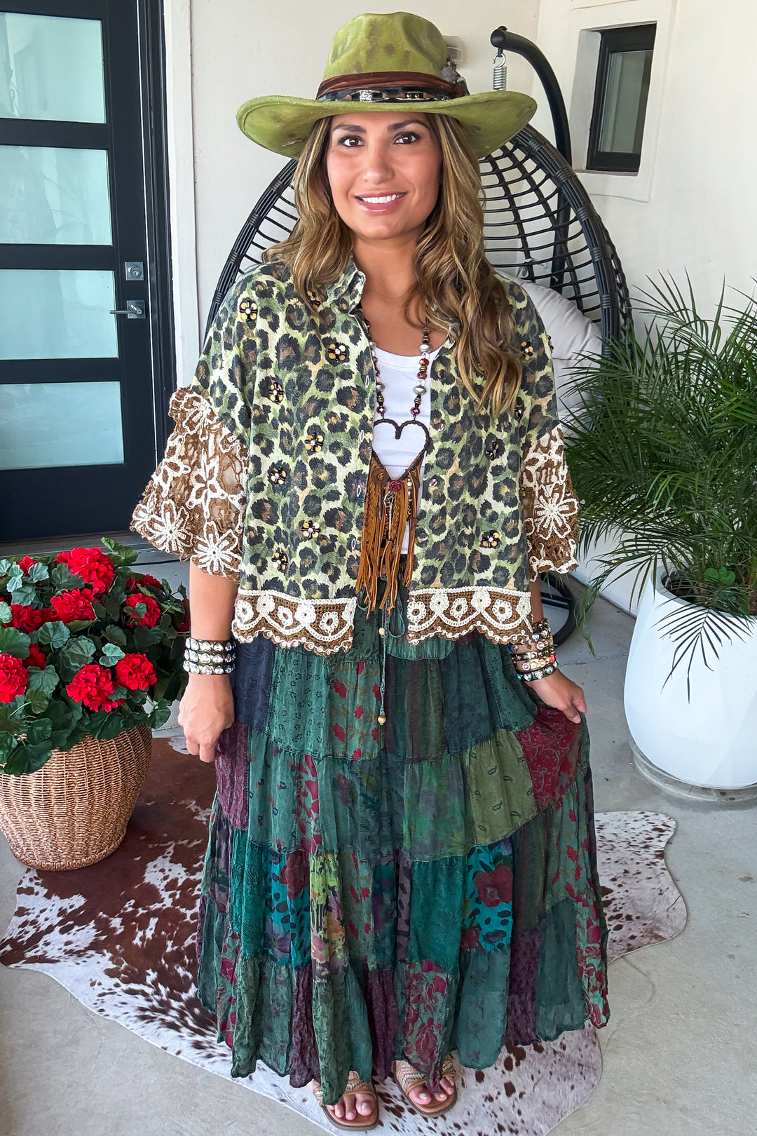 Dreaming Of Tomorrow Elastic Waist Maxi Skirt - Basil