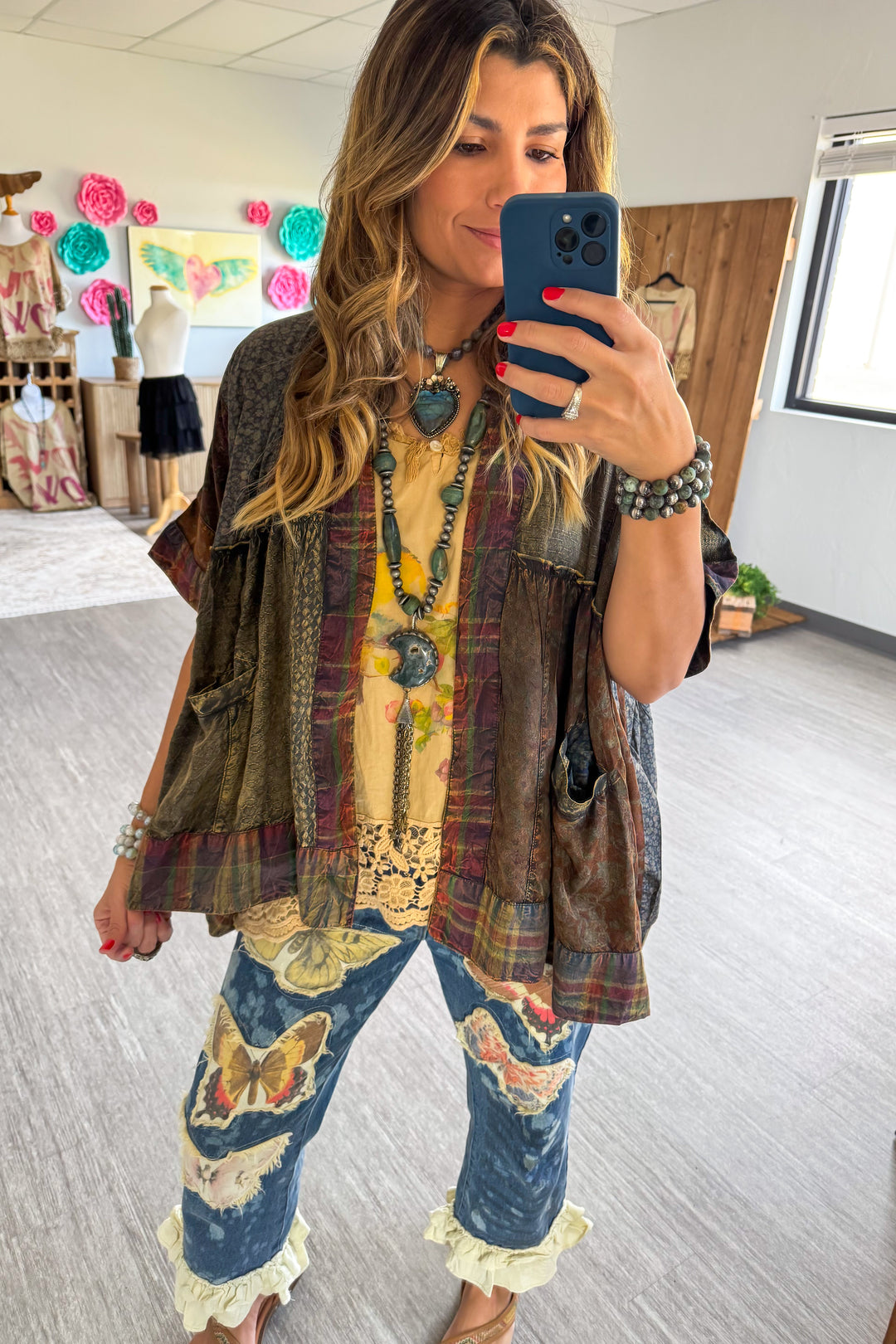Boho Desert Shrug Kimono - Amber