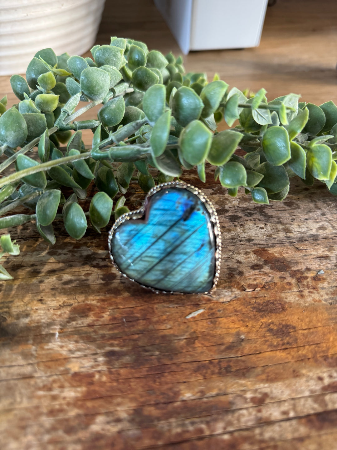 Way to My Heart Ring -  Labradorite - Adjustable Ring
