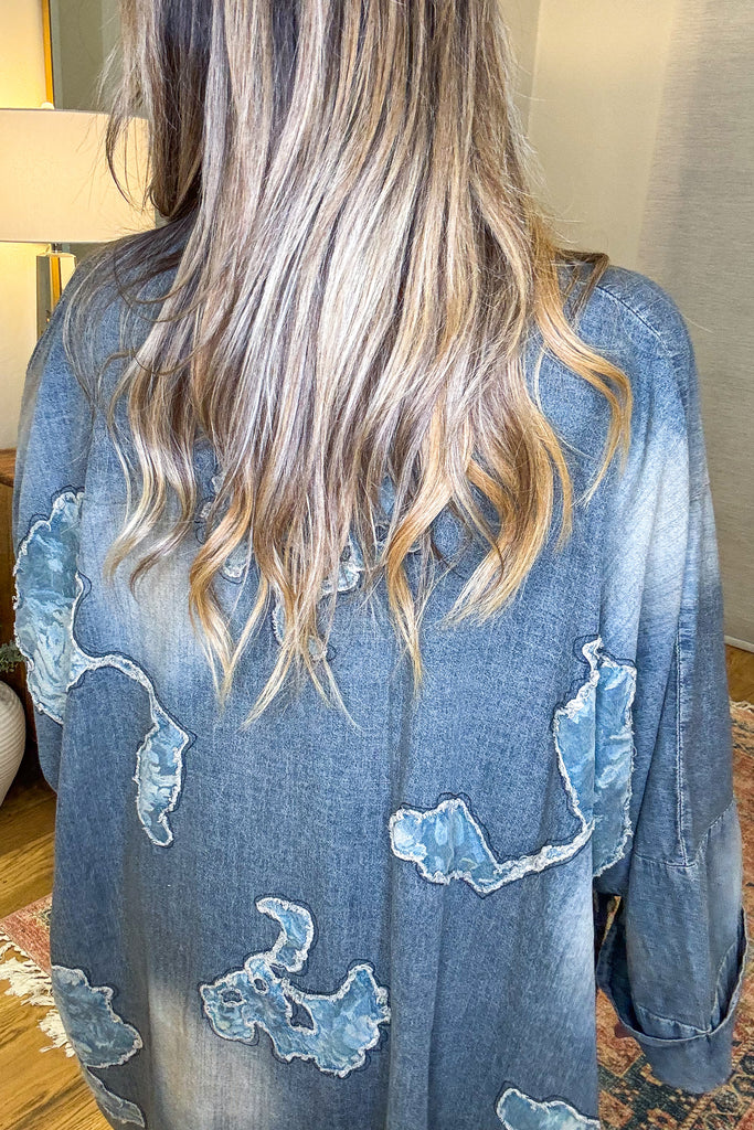 Vintage Classic Oversized Cardigan - Denim