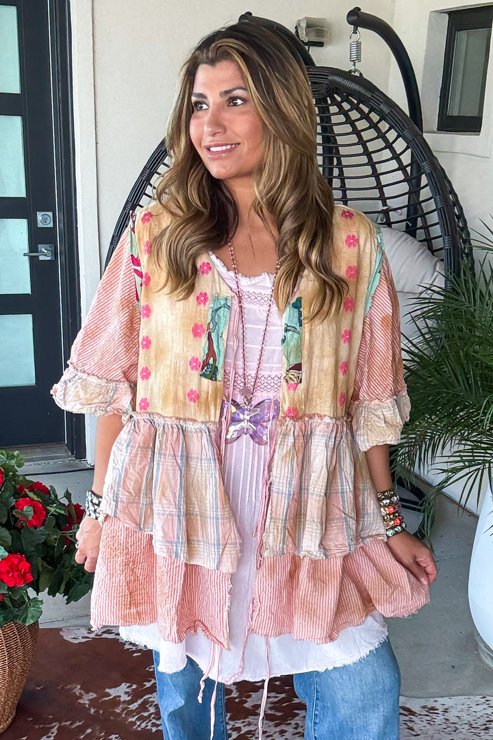Tied With Grace Tunic/Tank - 100% Cotton - Pink