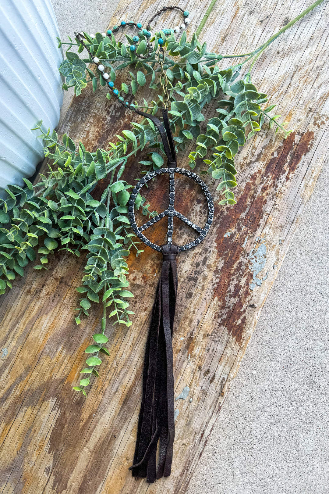 Jaded Gypsy Peace Sign Necklace