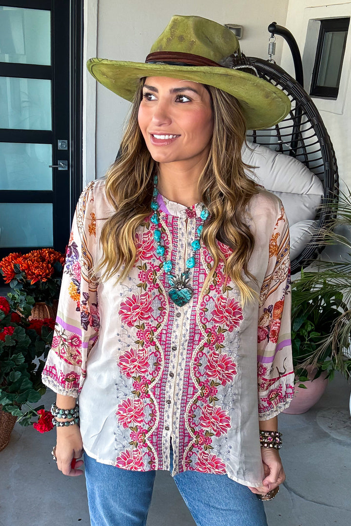 Mesmerized Top - Beige