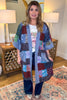 The Nepal Oversized Kimono - 100% Cotton - Blue