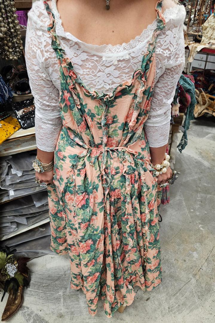 Roses and Dreams Maxi Dress - 100% Cotton - MADE IN USA