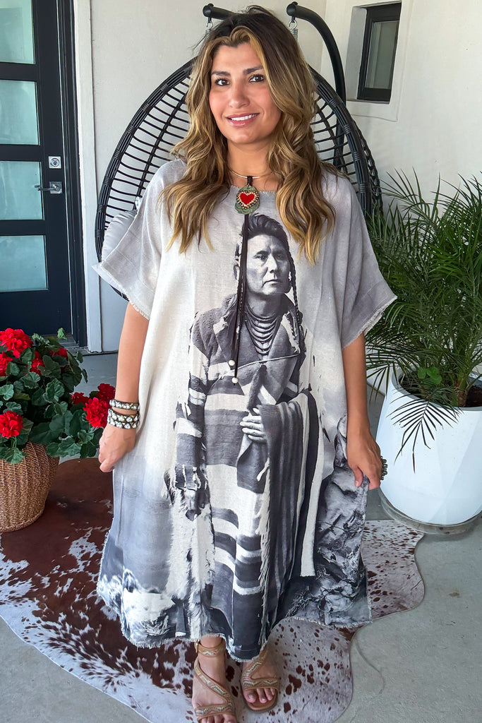 Spirit of the West Linen Feeling Dress/Tunic - 100% Cotton