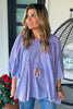 Riverstone Lace Tunic - 100% Cotton - Periwinkle