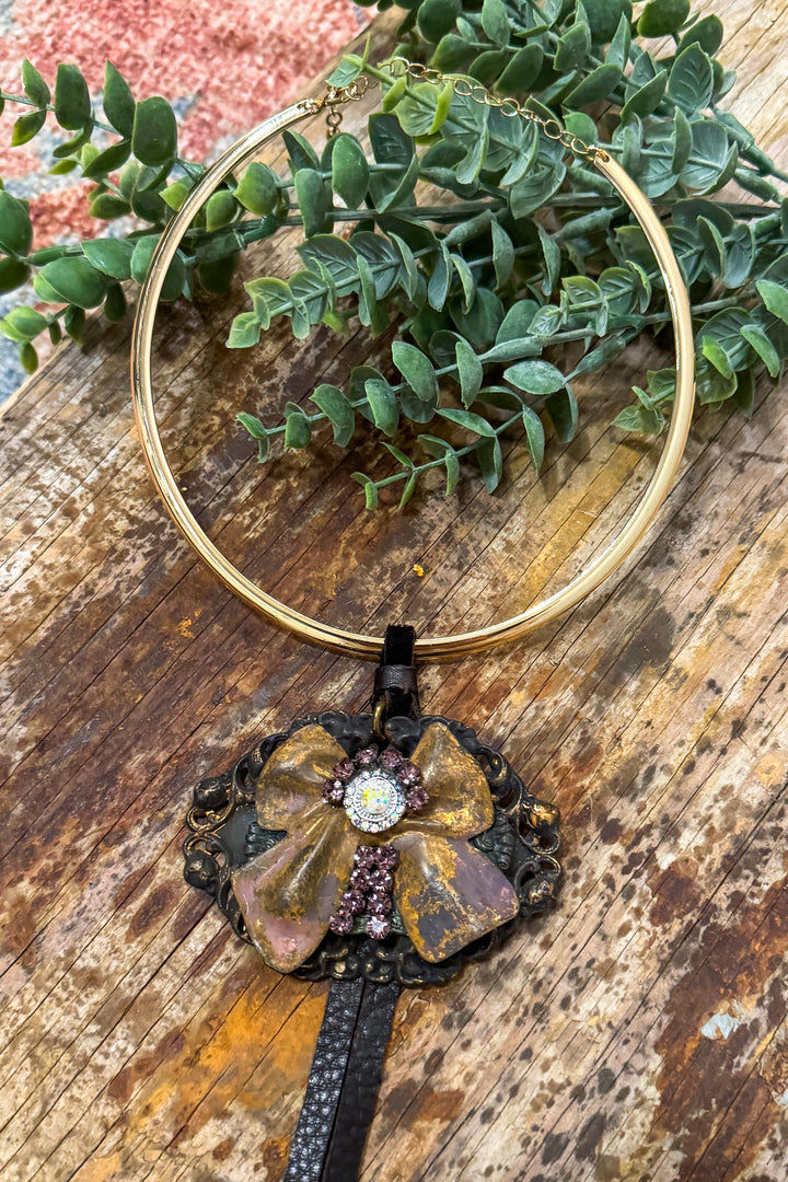 HANDMADE Bow Necklace Jaded Gypsy - Choker