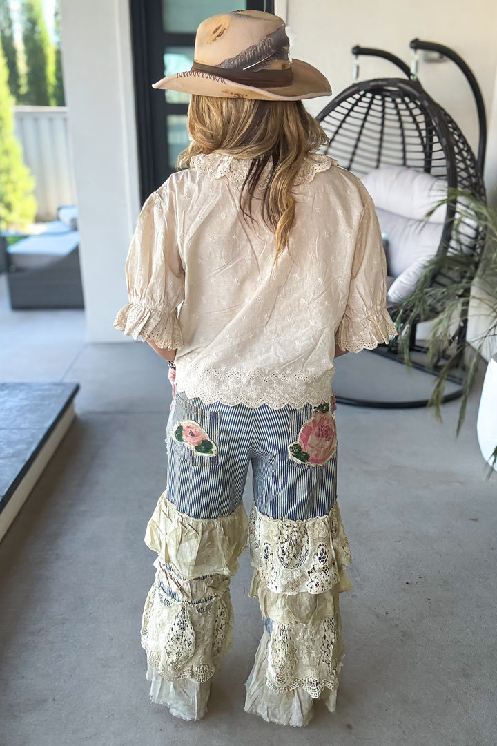 PRE ORDER: Painted Rose Patchwork Boho Pants