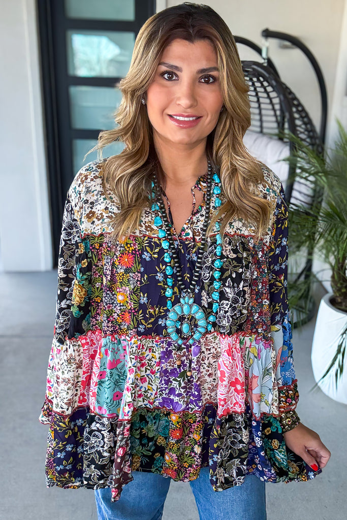 AHB EXCLUSIVE: A Hint Of Bloom Tunic - Multi -  100% Cotton