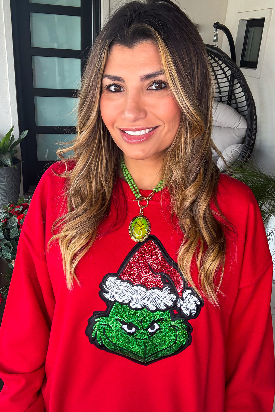 Grinch Sweatshirt - Red