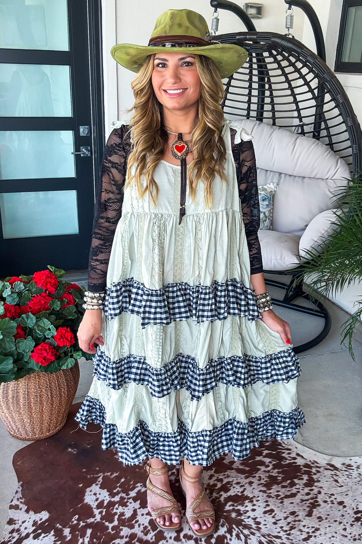 Checkered Dreams Dress - Oversized - Adjustable Back