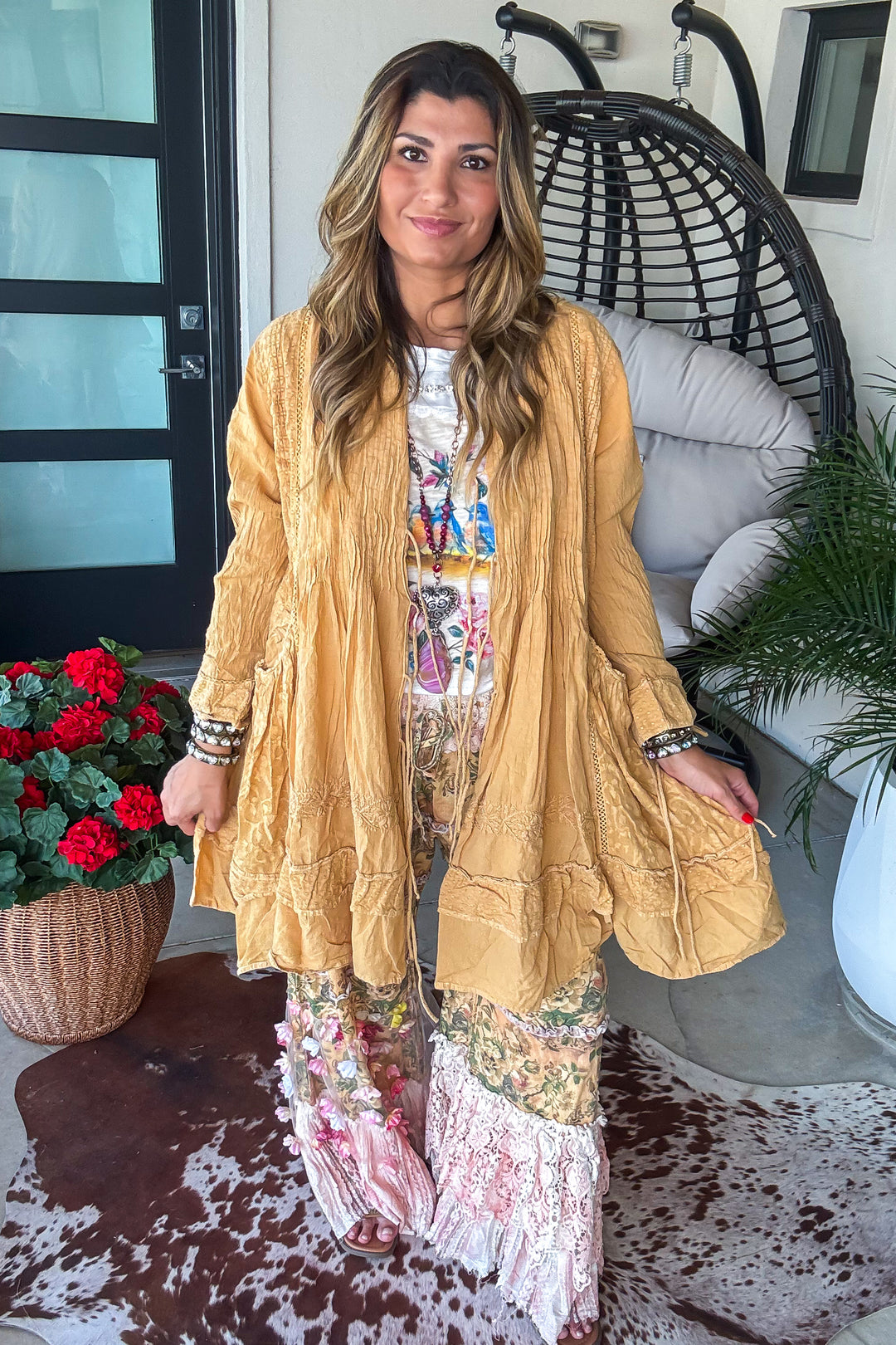 Well With My Soul Jacket - 100% Cotton - Mustard