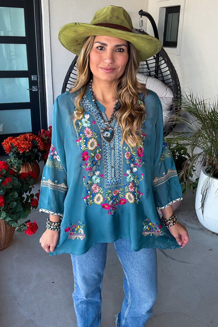 Festives Gathering Top - Teal