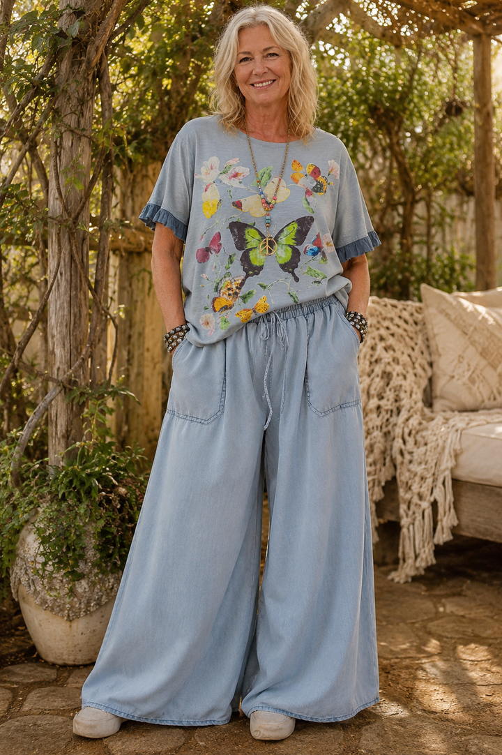 Chambray Horizon Denim Pants - Lt.Denim