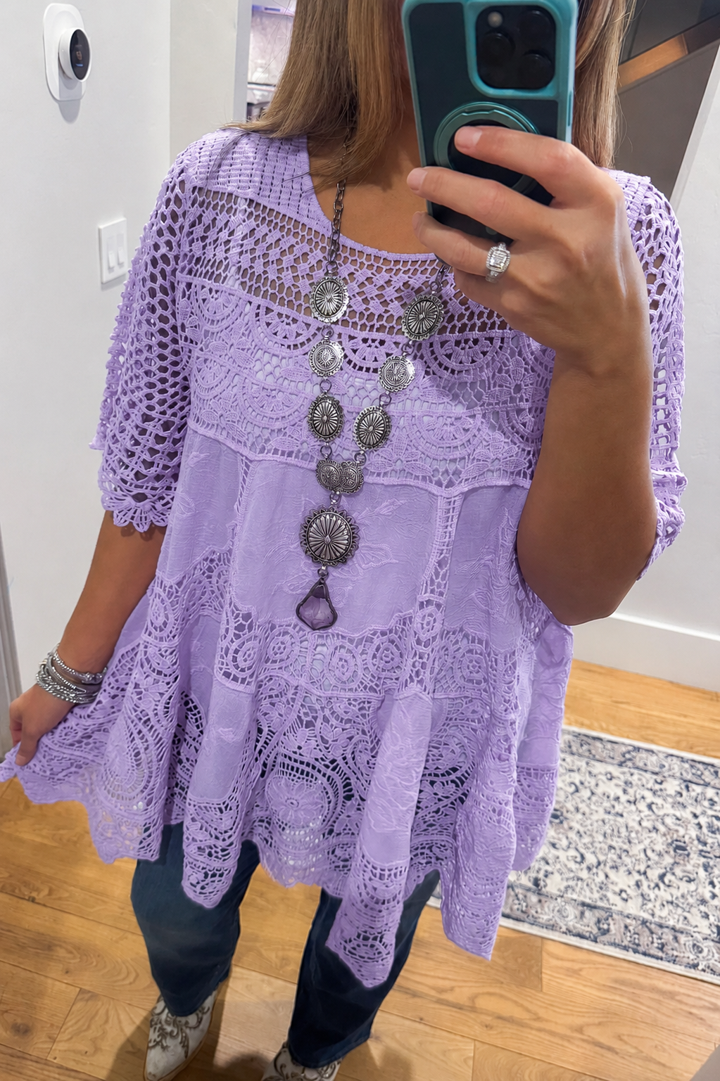 AHB EXCLUSIVE: Delightful Details Cotton Top - Lavender - 100% COTTON