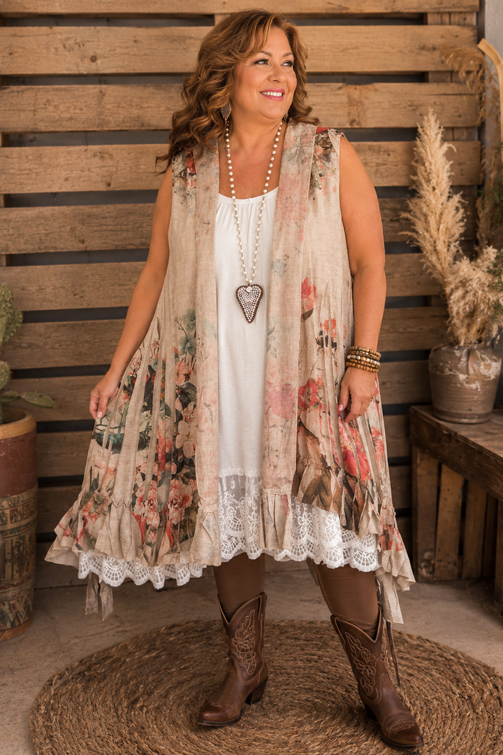 AHB EXCLUSIVE: Counting The Stars Vest - Taupe/Rose