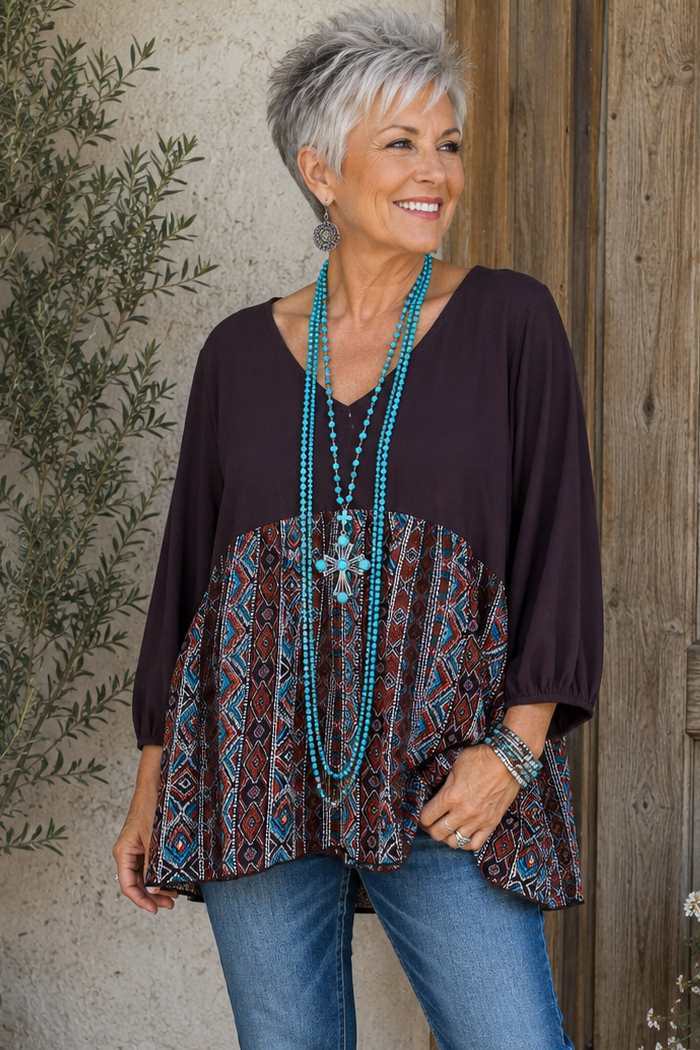 Down To Business Top - Brown