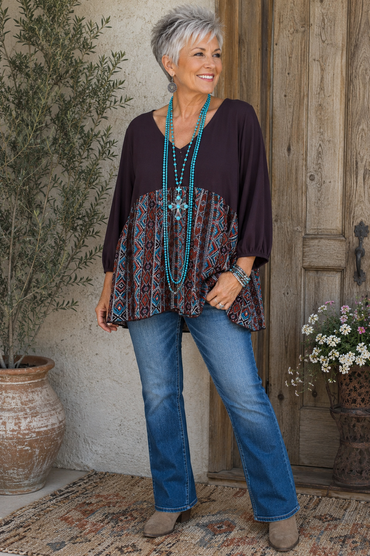 Down To Business Top - Brown