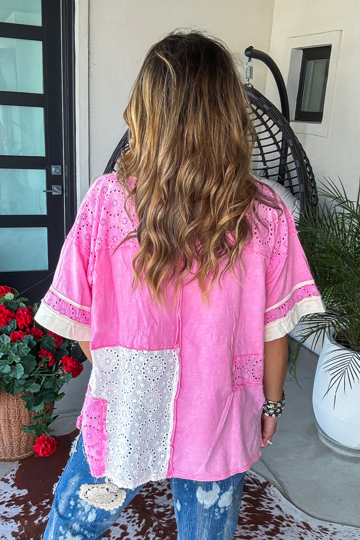 Pretty In Love Top - 100% Cotton - Pink