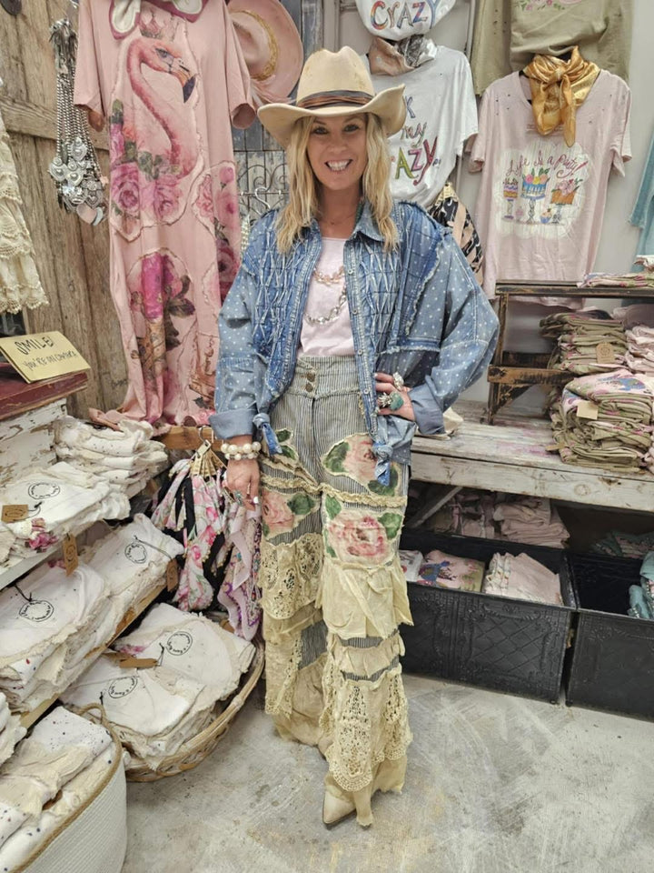 PRE ORDER: Painted Rose Patchwork Boho Pants