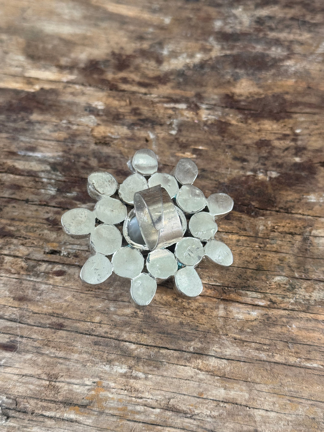 Real Baroque Pearl Ring - Silver Plated