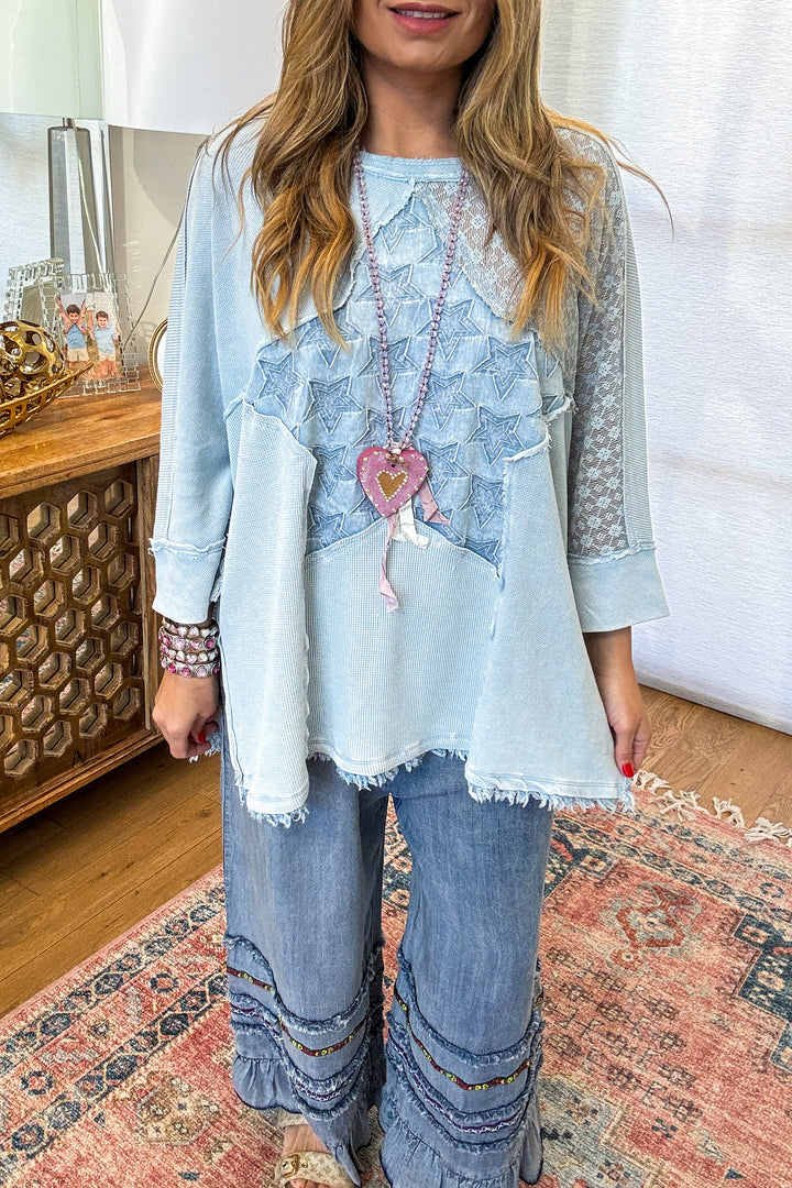 Star Energy Top - Blue - 100% Cotton