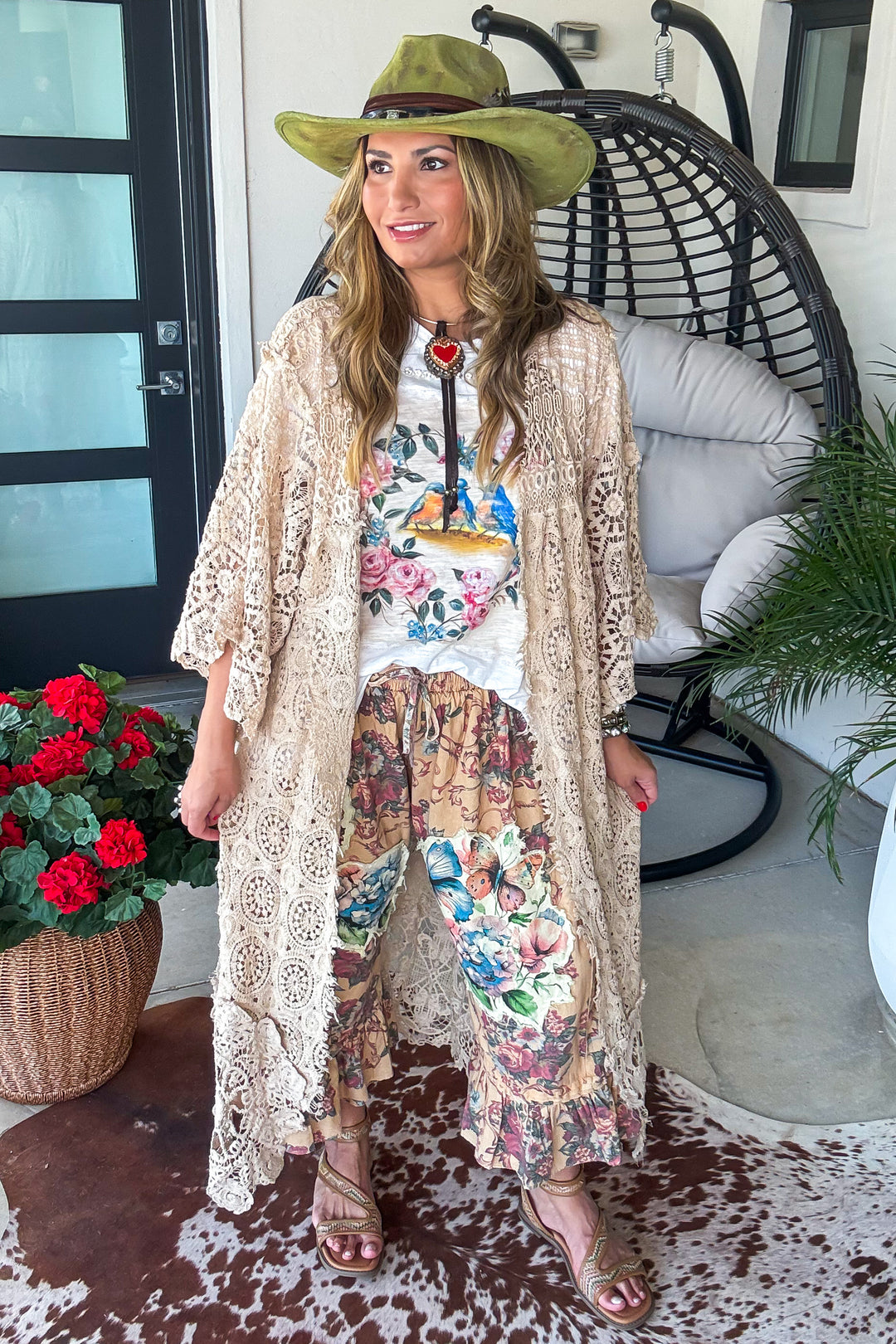 Whispering Lace Crochet Duster - 100% COTTON - MADE IN USA