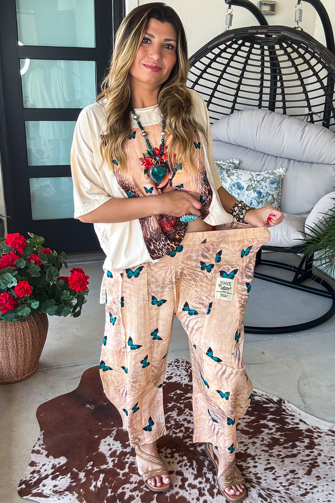 Butterfly Harem Pants - 100% Cotton
