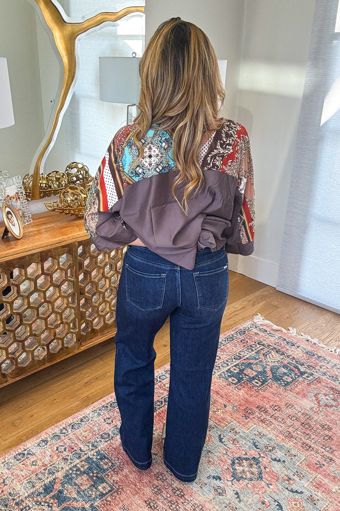 The Signature Style Wide Leg Jeans - Dark Denim