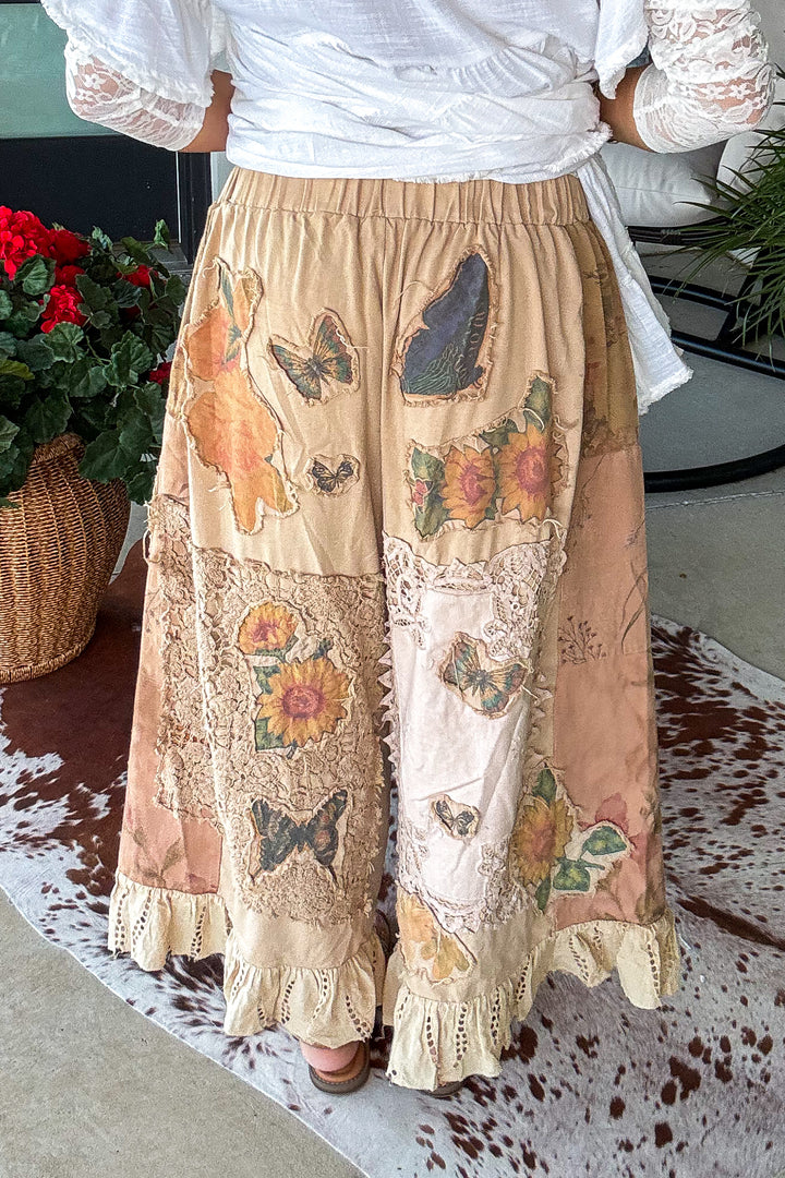 Floral Meadows Exclusive Cotton Crochet Pants - 100% Cotton