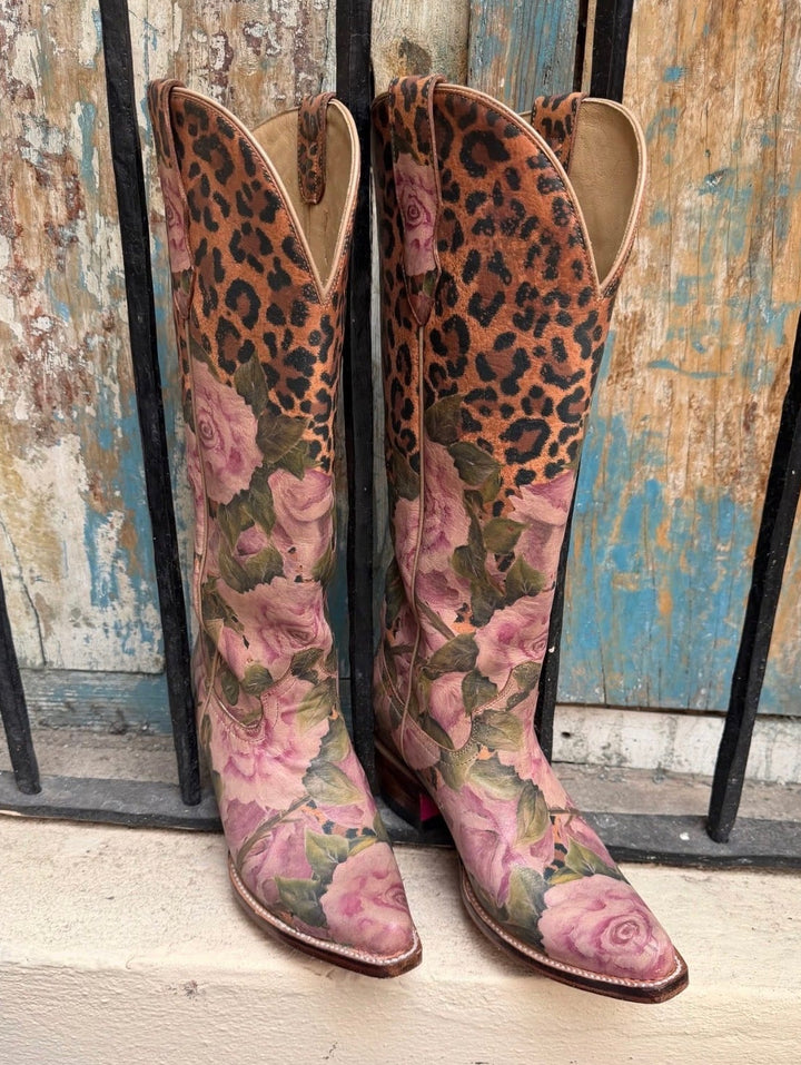 PRE ORDER: Roses &amp; Rebels Cowboy Boots - 43 Hands by Rare Bird - Delivery January