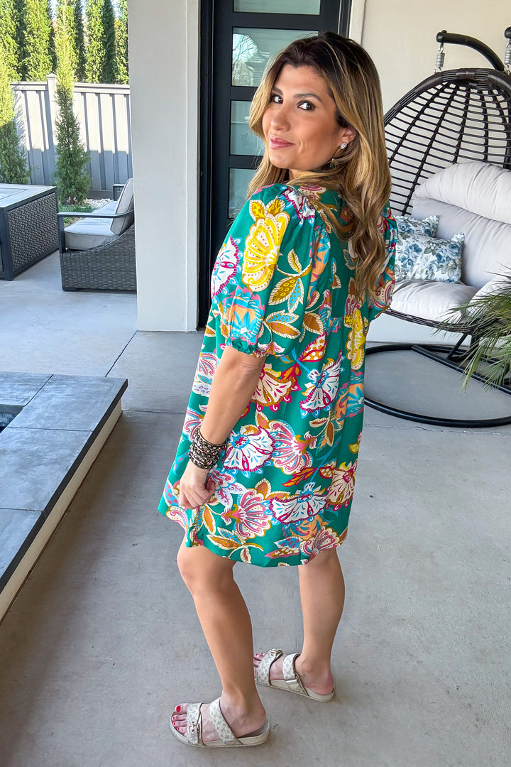 Kaleidoscope Kisses Dress -  Emerald