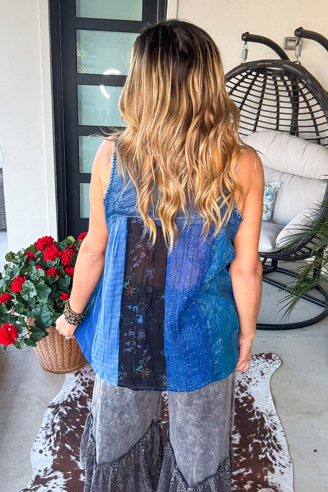True At Heart Sleeveless Top  - Indigo - SALE