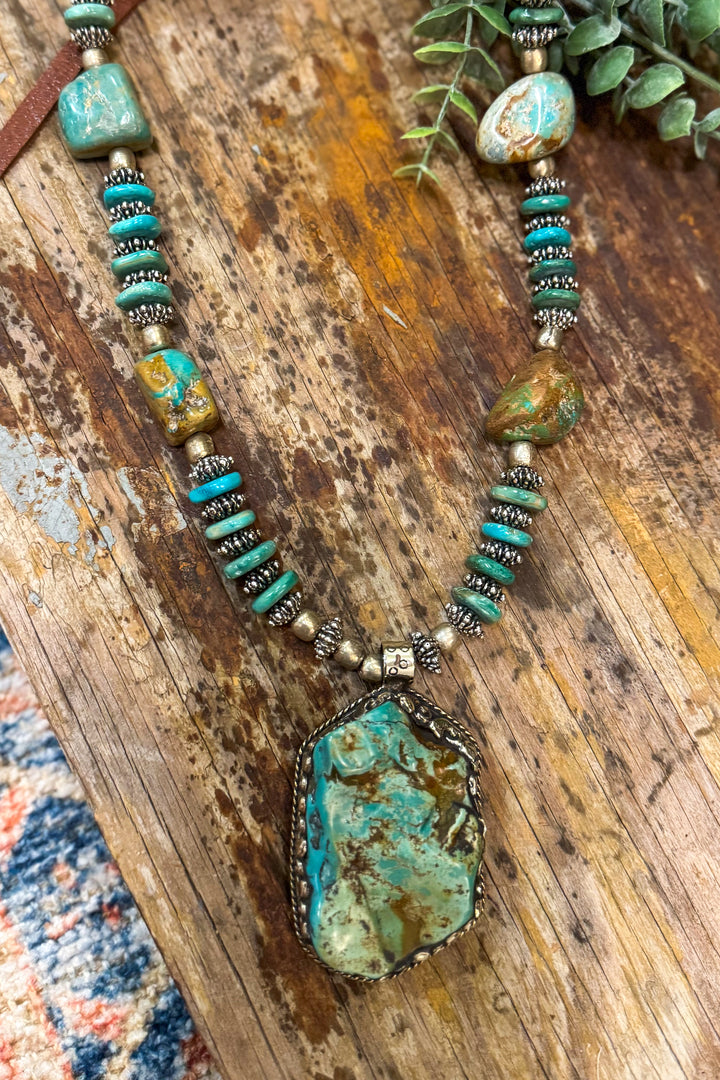 One of a Kind - Handmade - Kingman Arizona Turquoise Necklace