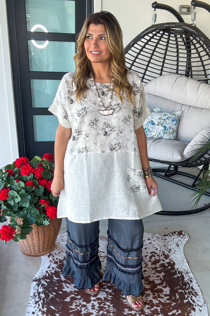 Sweet Meadow Bloom Dress - 100% Linen - SALE