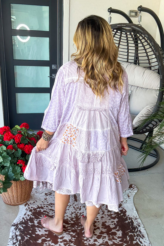 Endless Options Duster/Dress - 100% Cotton - Lilac