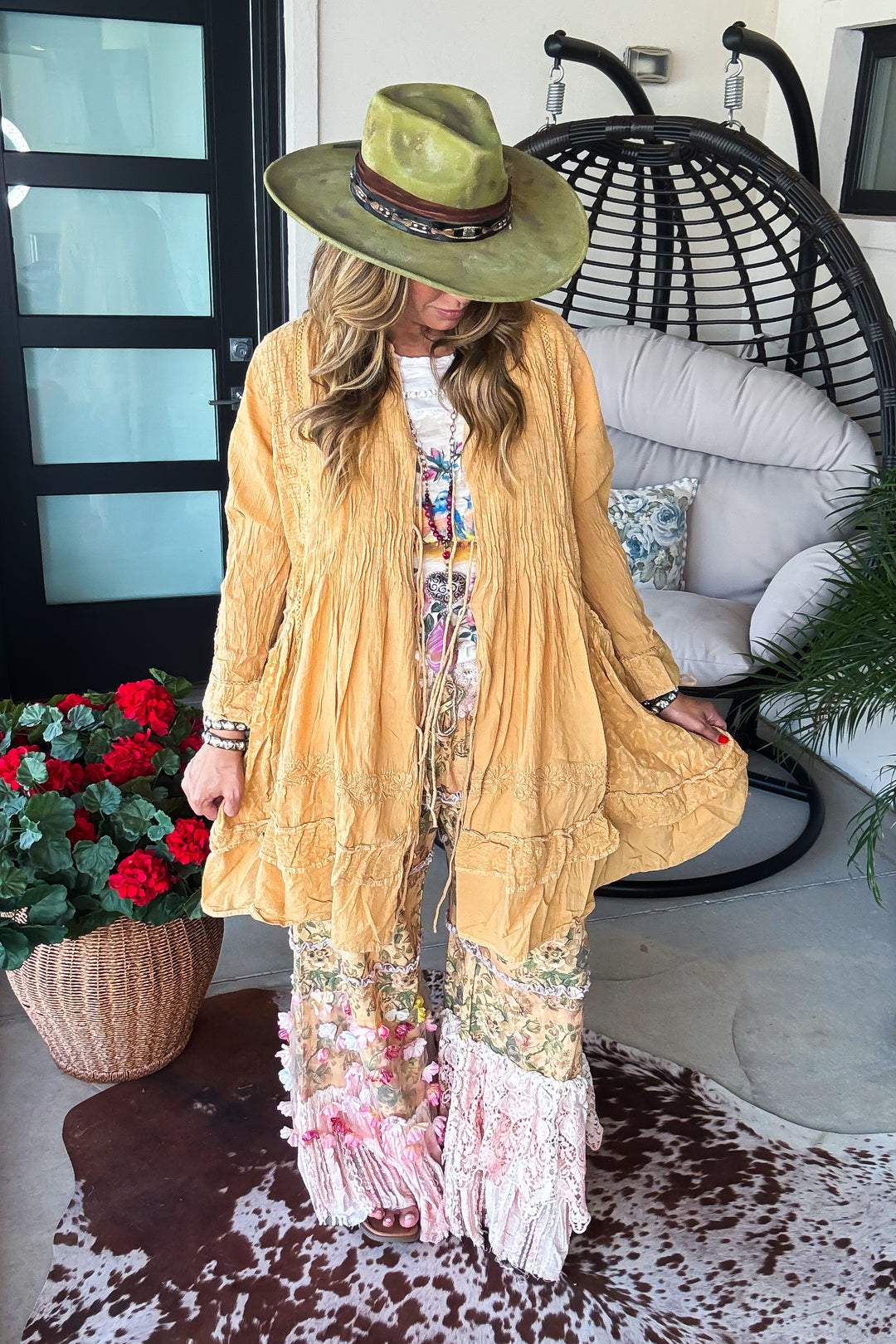 Well With My Soul Jacket - 100% Cotton - Mustard