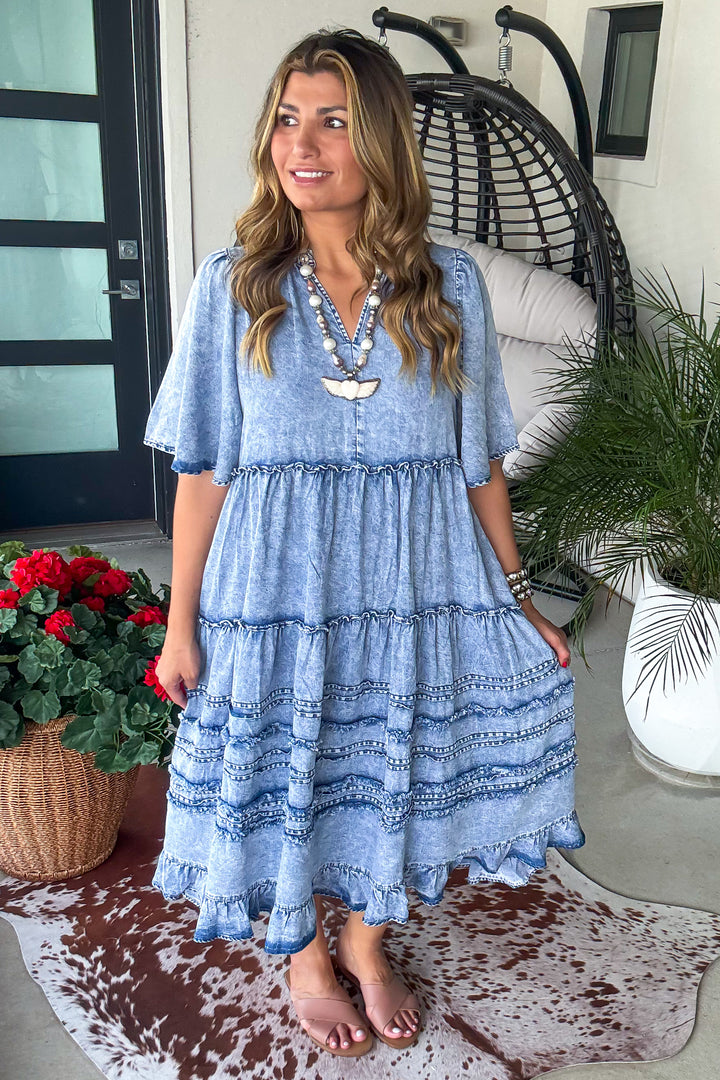 Hazel Ridge Denim Dress - Lt. Denim
