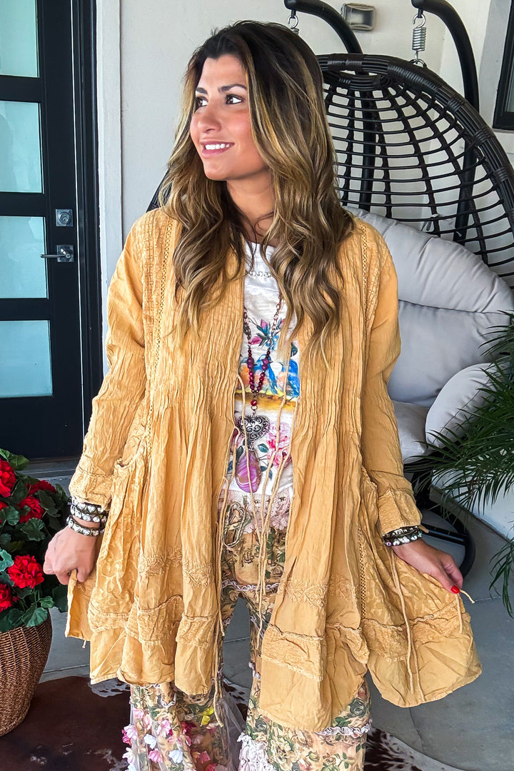 Well With My Soul Jacket - 100% Cotton - Mustard