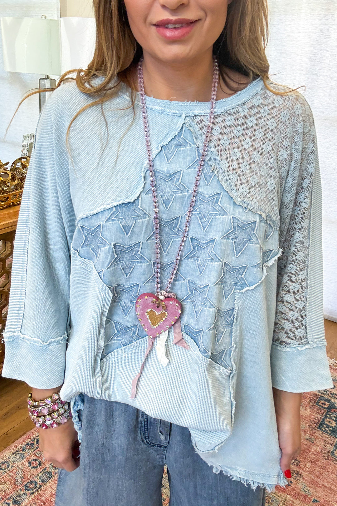 Star Energy Top - Blue - 100% Cotton