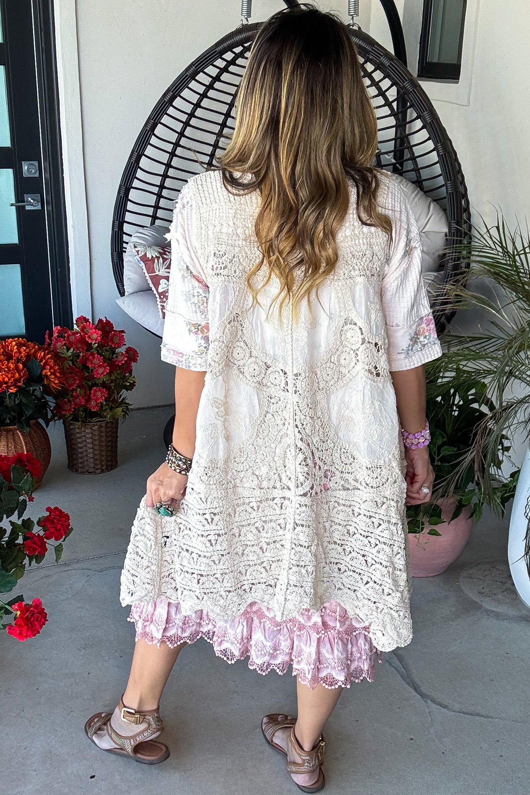 Well Polished Crochet Vest  - Natural