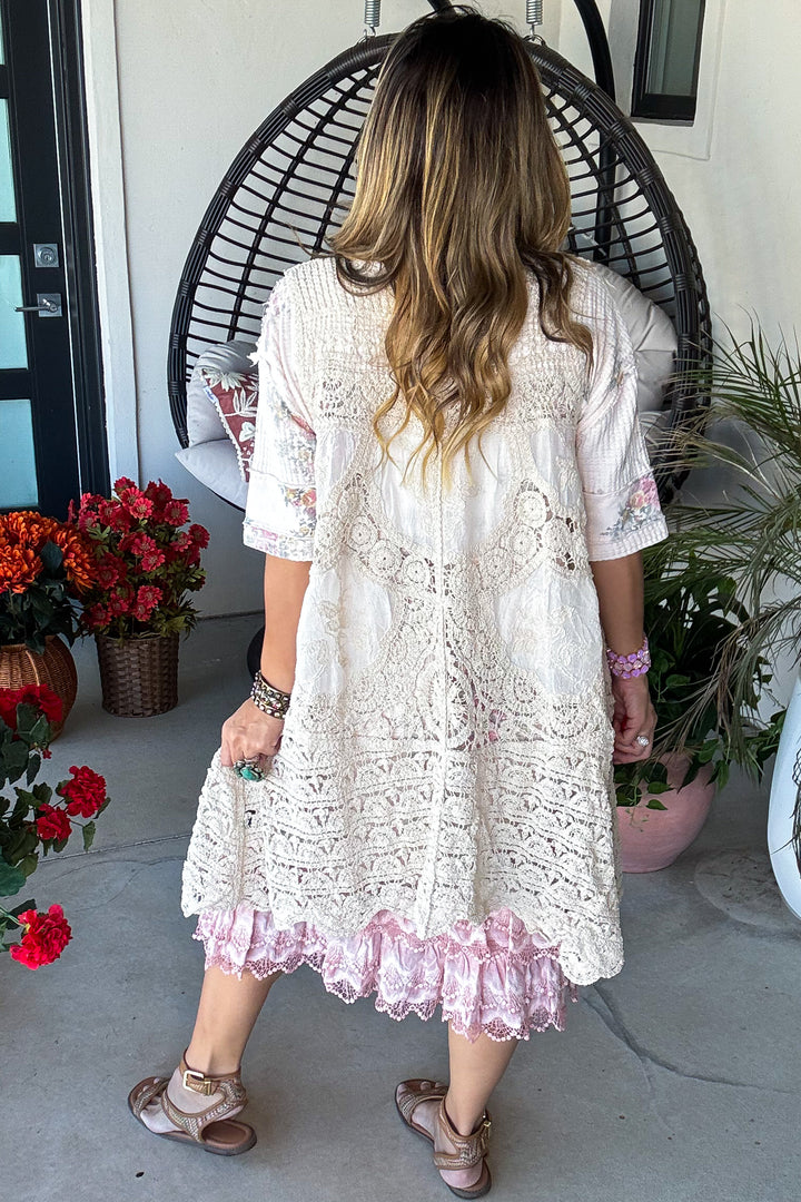 Well Polished Crochet Vest  - Natural