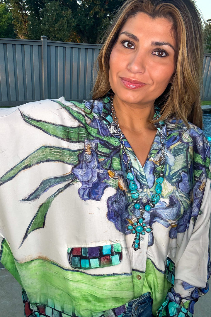Wild Iris Oversized Flow Tunic