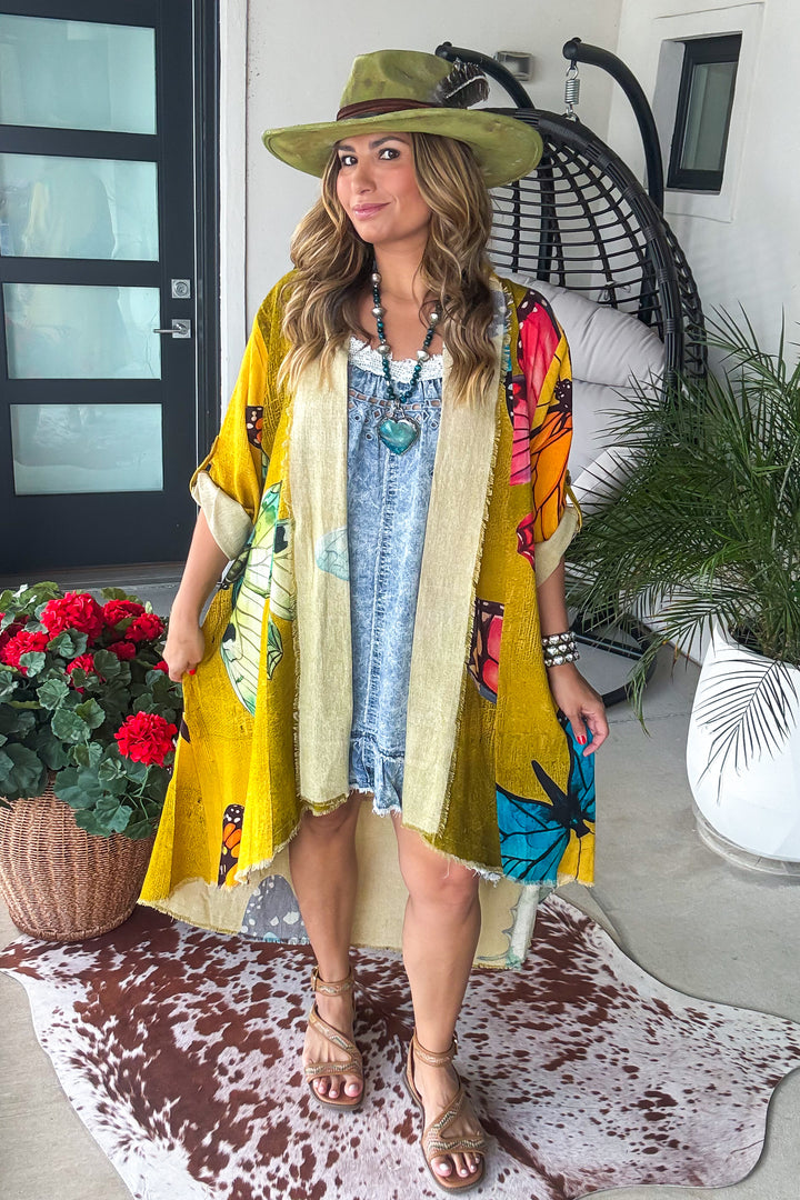 Butterfly Dream Duster - 100% Linen