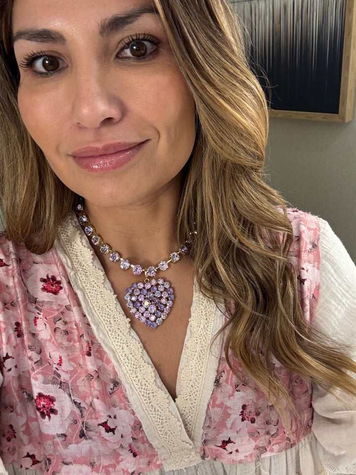 WAFA Heart Necklace - Lavender