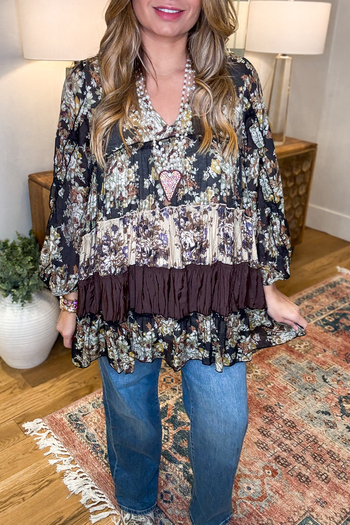 Unwavering Love Tunic - Black/Brown