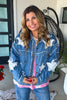 Starlit Oversized Denim Jacket - Denim