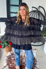 PRE ORDER: Gypsy Breeze Sheer Oversized Top - Black